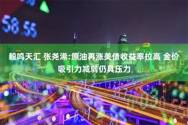 毅鸣天汇 张尧浠:原油再涨美债收益率拉高 金价吸引力减弱仍具压力