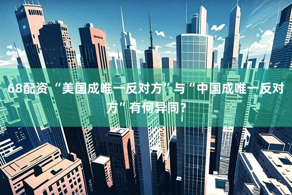 68配资 “美国成唯一反对方”与“中国成唯一反对方”有何异同?
