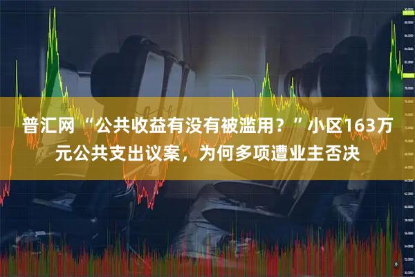 普汇网 “公共收益有没有被滥用？”小区163万元公共支出议案，为何多项遭业主否决